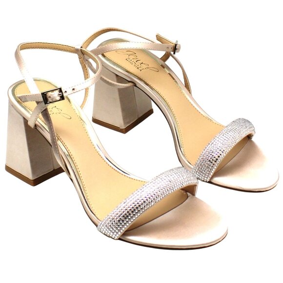 Womens Jewel Badgley Mischka Ankle Strap Dress Sandals - Picture 1 of 8